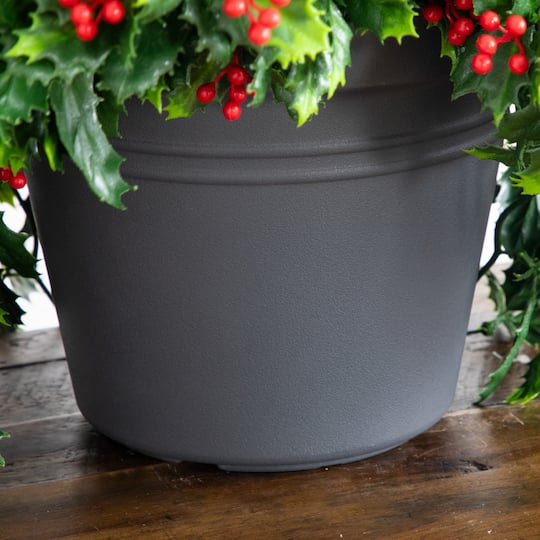 Nearly Natural 16" Holly & Berry UV Resistant Artificial Christmas Plant